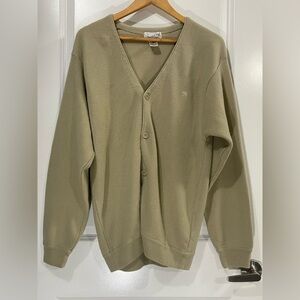 Vintage 90’s Arnold Palmer Tan Beige Cardigan Sweater Size XL